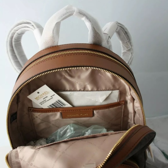 Michael Kors Backpack Bag Jaycee Md Backpack Brown Braun 35S2G8TB2B - Picture 4 of 16